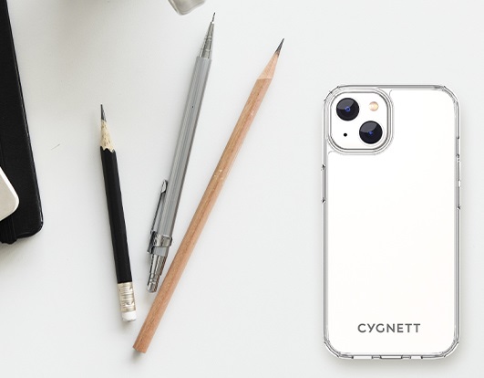 Cygnett AeroShield Apple iPhone 14 / iPhone 13 Clear Protective Case – (CY4169CPAEG), Slim, Raised Edges, TPU Frame, Hard-Shell Back,Scratch Resistant