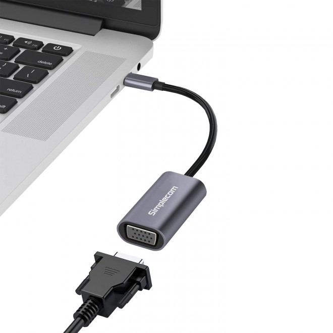 Simplecom DA104 USB-C to VGA Adapter Full HD 1080p