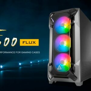 Antec DF600 FLUX ATX,  5 x120mm Fans Included, 3x ARGB  2x PWM + Fan Controller, Tempered Glass Side, 2x USB 3.0 High Airflow Thermal Gaming Case (LS