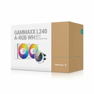 DeepCool Gammaxx L240 A-RGB White (1700 bracket Included) 2 x ARGB PWM Fans, Anti-Leak, Intel LGA2066/2011-v3/2011/1700/1200/1151/1150/1155 AM5/AM4