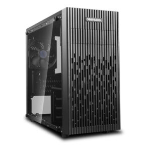 DeepCool MATREXX 30 Full Tempered Glass Side Panel M-ATX Case, 1x 120mm Black Fan, Graphics Card Up To 250mm