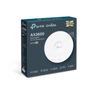 TP-Link EAP660 HD Omada AX3600 Wireless Dual Band Multi-Gigabit Ceiling Mount Access Point, 2402Mbps @ 5GHz  POE+, SNMP, MU-MIMO, QoS, Mountable