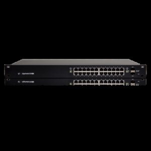 Ubiquiti EdgeSwitch 24,  24-Port Managed PoE+ Gigabit Switch, 2 SFP, 250W Total Power, Support PoE+  24v Passive, No Controller Needed, Incl 2Yr Warr