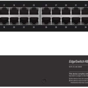 Ubiquiti EdgeSwitch 48, 48-Port Managed PoE+ Gigabit Switch, 2 SFP and 2 SFP+, 500W, Support PoE+  24v Passive, No Controller Needed, Incl 2Yr Warr