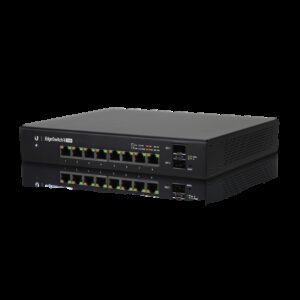 Ubiquiti EdgeSwitch 8, 8-Port Managed PoE+ Gigabit Switch, 2 SFP, 150W, Supports PoE+ and 24v Passive, No Controller Needed, Incl 2Yr Warr