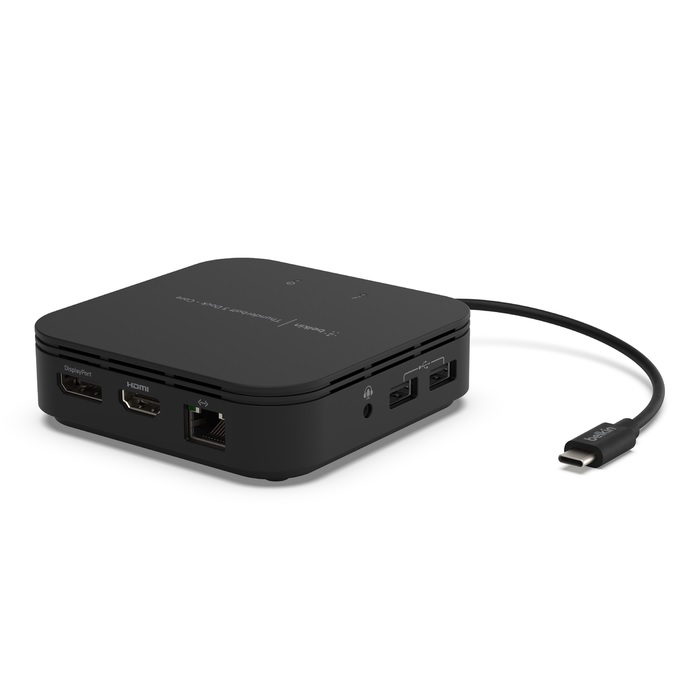 Belkin Thunderbolt 3 Dock Core for Mac  Windows 1xDisplay 1xHDMI 2xUSB-A 1xGbE 1xAudio 1xUSB-C PD (Input)) Dual Monitor  Powered docking Station