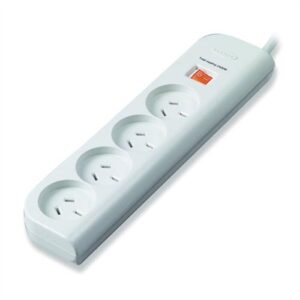 Belkin F9E400 4-Outlet Economy Surge Protector with 1M Power Cord, Tough, impact resistant ABS plastic housing, prevents scratches, dents  rust,2YR