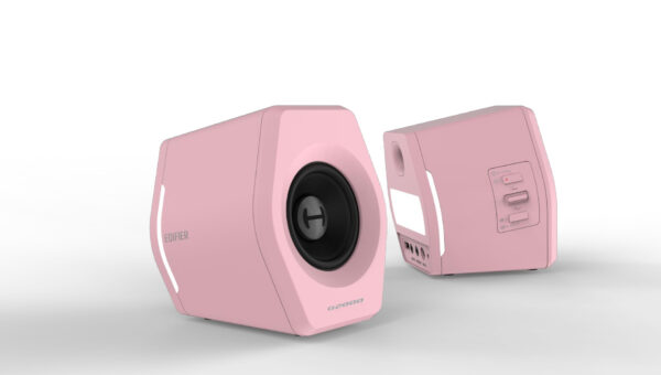 Edifier G2000 Gaming 2.0 Speakers System - Bluetooth V4.2/ USB Sound Card/ AUX Input/RGB 12 Light Effects/ 16W RMS Power Pink