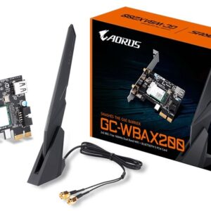 Gigabyte WBAX200 WiFi 6 PCIe Adapter 2400Mbps 160MHz Dual Band Wireless + Bluetooth 5 MU-MIMO TX/RX