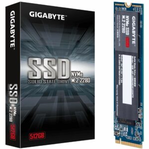 Gigabyte M.2 PCIe NVMe SSD 512GB V2 1700/1550 MB/s 270K/340K IOPS 2280 80mm 1.5M hrs MTBF HMB TRIM SMART Solid State Drive 5yrs