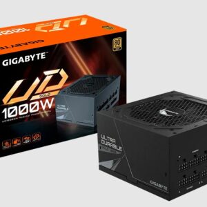 Gigabyte UD1000GM 1000W ATX PSU Power Supply  80+ Gold >90% 120mm Fan Black Flat Cables Single +12V Rail Japanese  >100K Hrs