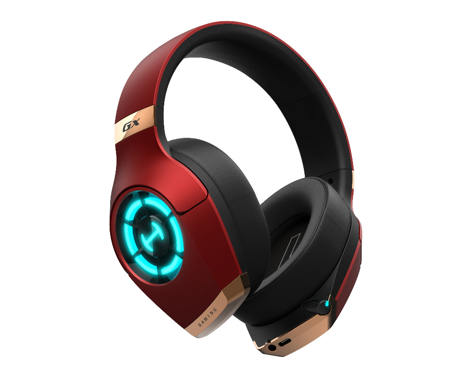 Edifier  GX Hi-Res Gaming Headset with Hi-Res, Dual Noise Cancelling Microphone, Multi-Mode, 3.5mm AUX, USB 3.0, USB-C Connection – Red
