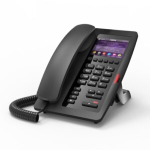 Fanvil H5 Hotel / Office Enterprise IP Phone - 3.5" Colour Screen, 1 Line, 6 x Programmable Buttons, Dual 10/100 NIC, POE, 2 Years Warranty