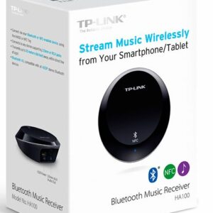 TP-Link HA100 Bluetooth NFC Music Audio Receiver Transmitter up to 20 meters 3.5mm RCA 5V 1A USB Power for iPhone iPad Android Windows Smartphone