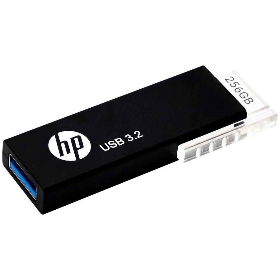 (LS) HP 718W 256GB USB 3.2  70MB/s Flash Drive Memory Stick Slide 0°C to 60°C 5V Capless Push-Pull Design External Storage (> HPFD712LB-256)