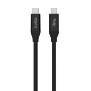 Belkin USB4 USB-C to USB-C  Cable (0.8M/2.6ft) - (INZ001BT0.8MBK),100W PD,40Gbps,Thunderbolt 3,Samsung Galaxy,iPad,MacBook,Google,OPPO,Nokia,2YR