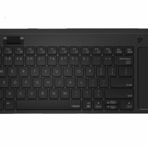 RAPOO K2800 Wireless Keyboard with Touchpad  Entertainment Media Keys -  2.4GHz, Range Up to 10m, Connect PC to TV, Compact Design