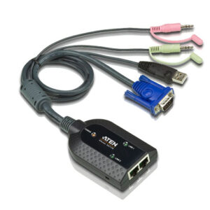 Aten VGA USB Virtual Media KVM Adapter with Audio, Dual Output for KM series