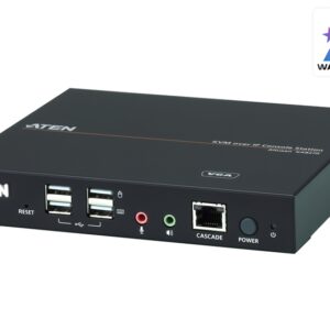 Aten VGA USB KVM Console station for selected Aten KNxxxx KVM over IP series, supports full HD with small form factor design for 0U rack space