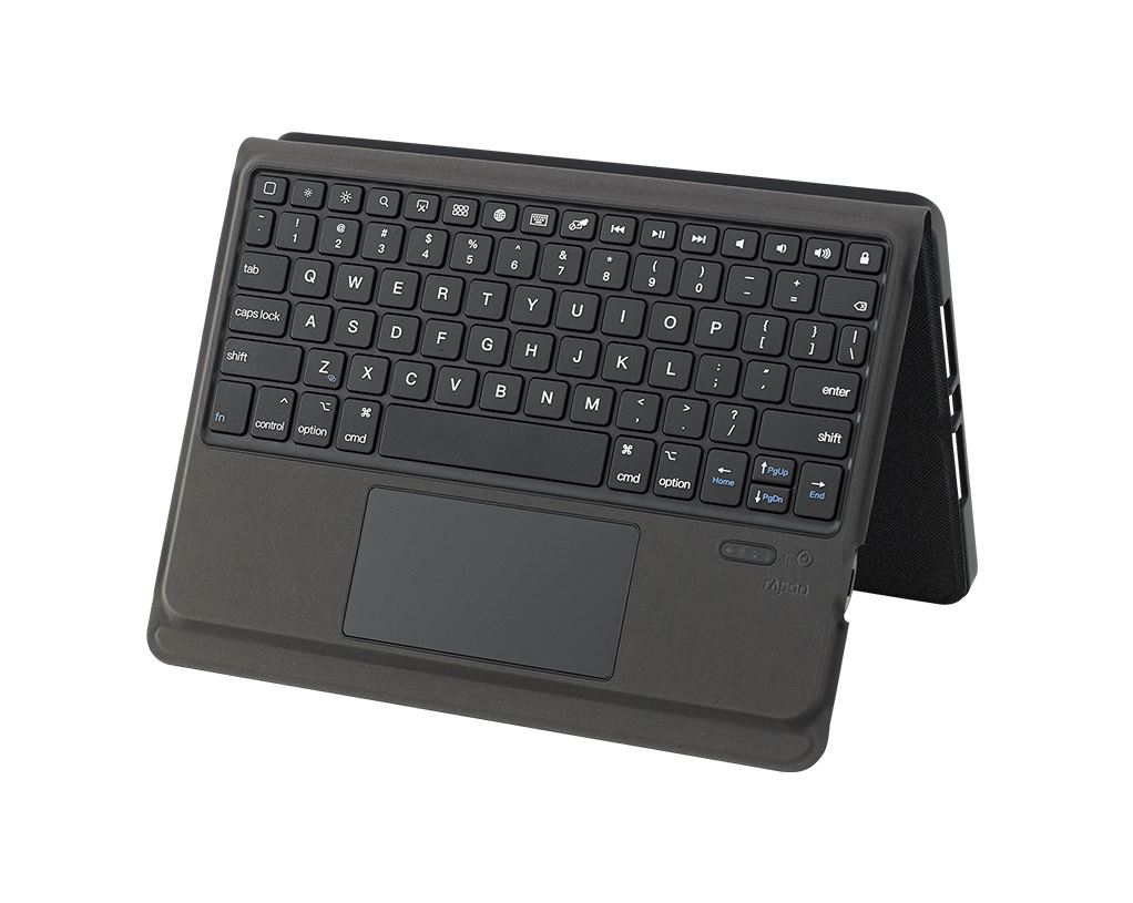 (LS) RAPOO XK300 Plus Bluetooth Keyboard for iPad Pro/Air/7 10.5" - Shortcut keys, Touch Gestures, Scissor switches, Multimedia keys, Rechargeable