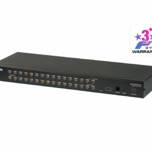 Aten Rackmount KVM Switch 1 Console 32 Port Multi-Interface Cat 5, KVM Cables NOT Included, Daisy Chainable for up to 1024 Devices,