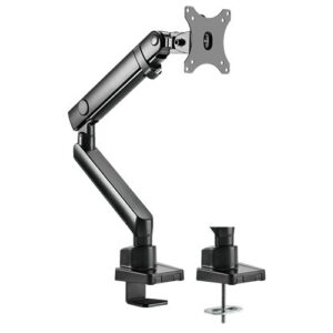 Brateck Single Monitor Aluminium Slim Mechanical Spring Monitor Arm Fit Most 17"-32" Monitor Up to 8kg per screen VESA 75x75/100x100