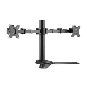 Brateck Dual Free Standing Monitors Affordable Steel Articulating Monitor Stand Fit Most 17"-32" Monitors Up to 9kg per screen VESA 75x75/100x100