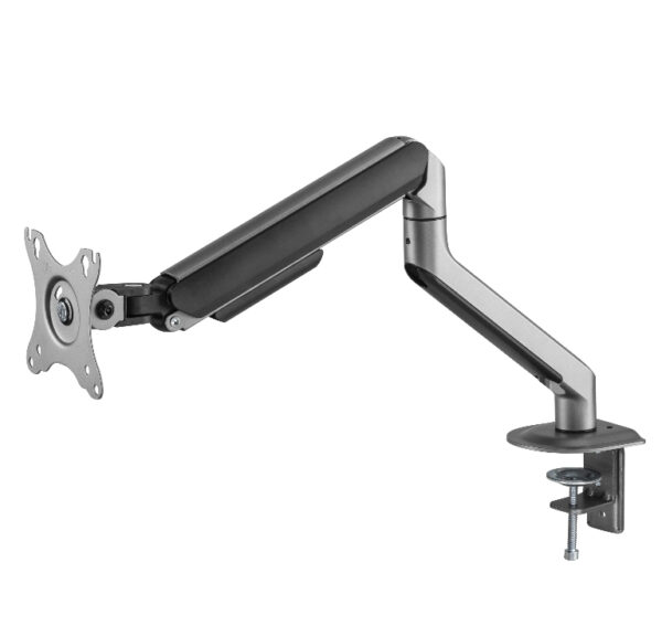 Brateck Single Monitor Economical Spring-Assisted Monitor Arm Fit Most 17"-32" Monitors, Up to 9kg per screen VESA 75x75/100x100  Space Grey