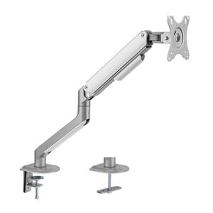 Brateck Single Monitor Economical Spring-Assisted Monitor Arm Fit Most 17"-32" Monitors, Up to 9kg per screen VESA 75x75/100x100 Matte Grey