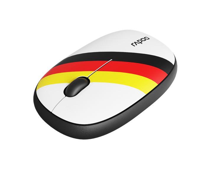 RAPOO Multi-mode wireless Mouse  Bluetooth 3.0, 4.0 and 2.4G Fashionable and portable, removable cover Silent switche 1300 DPI Germany- world cup