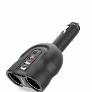 mbeat® Gorilla Power Four Port USB-C PD  QC3.0 Car Charger with Cigar Lighter Splitter