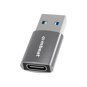 mbeat Elite USB 3.0 (Male) to USB-C (Female) Adapter -  Converts USB-C device to Any Computers, Laptops with USB-A port, USB 3.0 5Gbps - Space Grey
