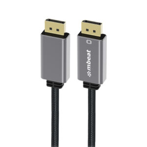mbeat Tough Link 1.8m Display Port Cable v1.4 - Connects Computer, Laptop to HDTV, Monitor, Gaming Console, Supports 8K@60Hz (7680×4320)  - Space Grey