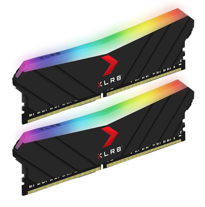 (LS) PNY XLR8 16GB (2x8GB) DDR4 UDIMM 4600Mhz RGB CL19 1.5V Black Heat Spreader Gaming Desktop PC Memory >3600MHz