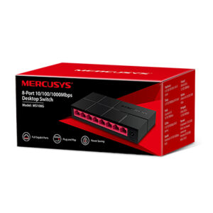 Mercusys MS108G 8-Port Gigabit Desktop Switch, 8x Gigabit Ports, Compact Design, Plug N Play, Green Ethernet Technology