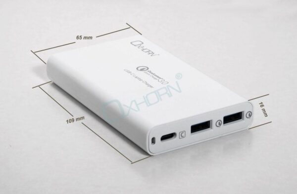 Oxhorn USB-C Quick Charge 3.0 Laptop Notebook Charger - Fast Charging 40W Power USB Type C, USB 3.0, USB-A, *Clearance*
