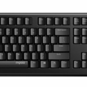 (LS) RAPOO NK1800 Wired Keyboard, Entry Level, Laser Carved Keycap, Spill-Resistant, Multimedia Hotkeys (> NK1900)