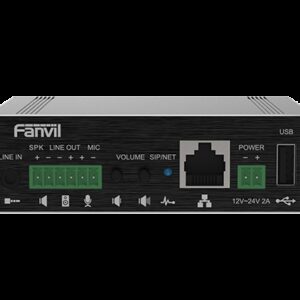Fanvil PA3 Video Intercom  Paging Gateway, 2 SIP Lines, 1 Speaker interface and 1 microphone interface, Support USB or TF Card, Support POE