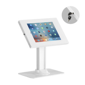 Brateck Anti-Theft Countertop Tablet Holder with Bolt Down Base Fit most  9.7” to 11” tablets - White