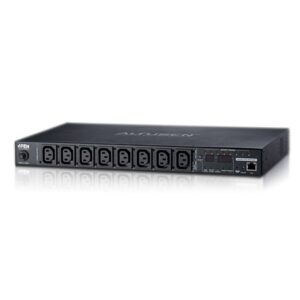 Aten 8-Port 16A Eco Power Distribution Unit - PDU over IP, 8x C13 AC Outlets, Control and Monitor Power Status - Intelligent PDU
