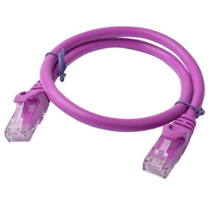 8Ware CAT6A Cable 0.5m (50cm) - Purple Color RJ45 Ethernet Network LAN UTP Patch Cord Snagless