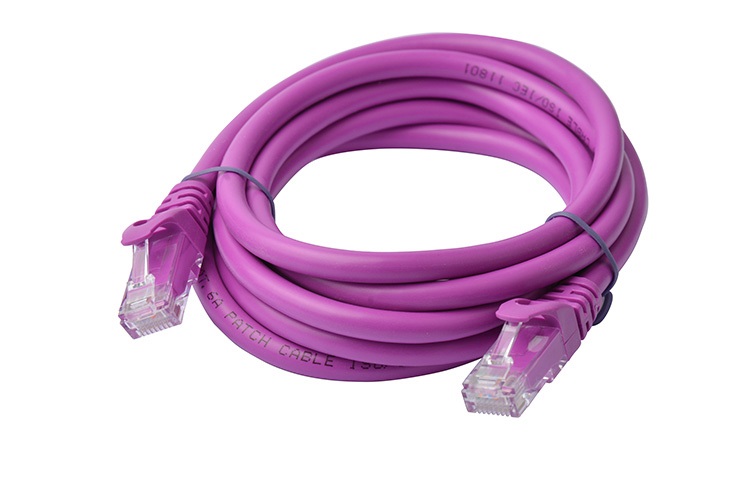 8Ware CAT6A Cable 2m – Purple Color RJ45 Ethernet Network LAN UTP Patch Cord Snagless