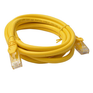 8Ware CAT6A Cable 2m - Yellow Color RJ45 Ethernet Network LAN UTP Patch Cord Snagless