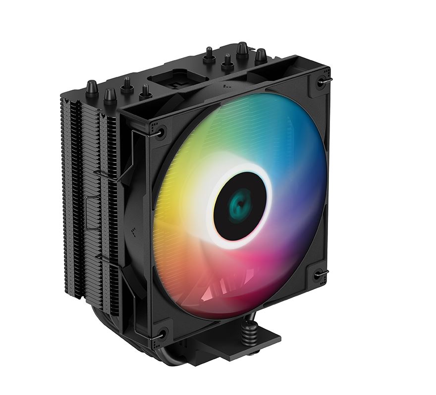 DeepCool AG400 Black ARGB Single Tower CPU Cooler, TDP 220W,120mm Static ARGB Fan, Direct-Touch Copper Heat Pipes, Intel LGA1700/AMD AM5 Support