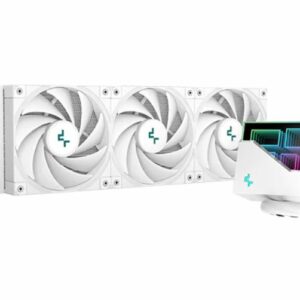 DeepCool LT720 Premium Liquid CPU Cooler, 360mm Radiator, High-Performance FK120 FDB Fans, Multidimensional Infinity Mirror Block, A-RGB (White)