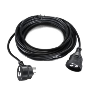 8Ware AU Power Cable Extension  3-Pin Male to Female 2m 3-Pin AU Piggy Back Black