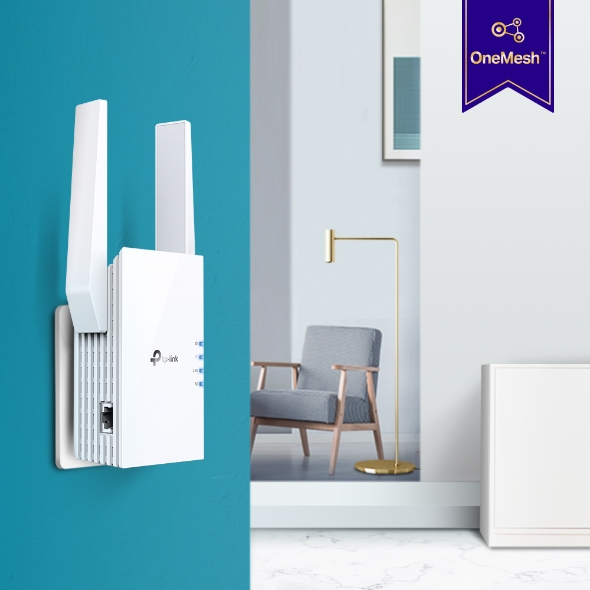 TP-Link RE605X AX1800 Wi-Fi Range Extender 574Mbps@2.4GHz 1201Mbps@5GHz  1x1GBps WPS 2xAntenna 2×2 MI-MIMO Dual Band Access Point