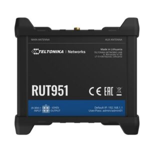 Teltonika RUT951 Industrial Cellular Router, dual SIM 4G,  Automatic WAN failover - Replacement for RUT950