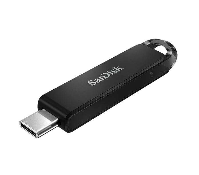 SanDisk Ultra USB Type-C Flash Drive, CZ460 128GB, USB Type C 3.1, Black, Super-thin Retractable, 5Y