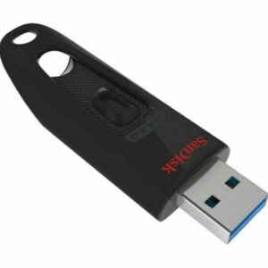 SanDisk Ultra 64GB USB3.0 Flash Drive ~130MB/s Memory Stick Thumb Key Lightweight SecureAccess Password-Protected Retail 5yr Black